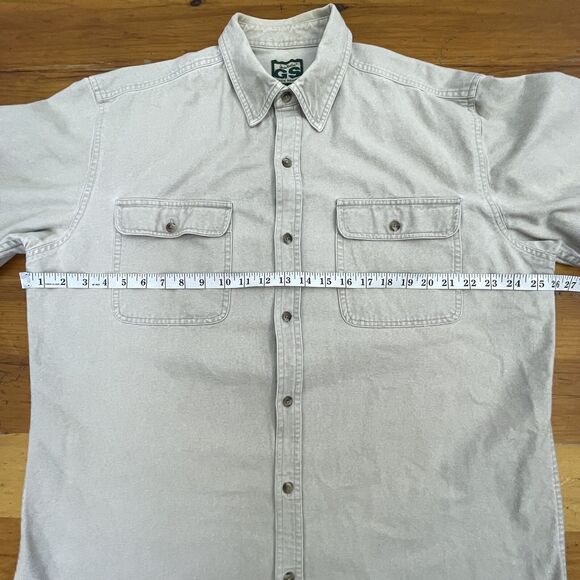Guide Series Mens LT Large Tall Shirt Button Front Soft‎ Ivory Flannel Chamois - Picture 6 of 11
